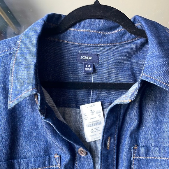 J.Crew Factory Denim Shirt Dress - Picture 7 of 7